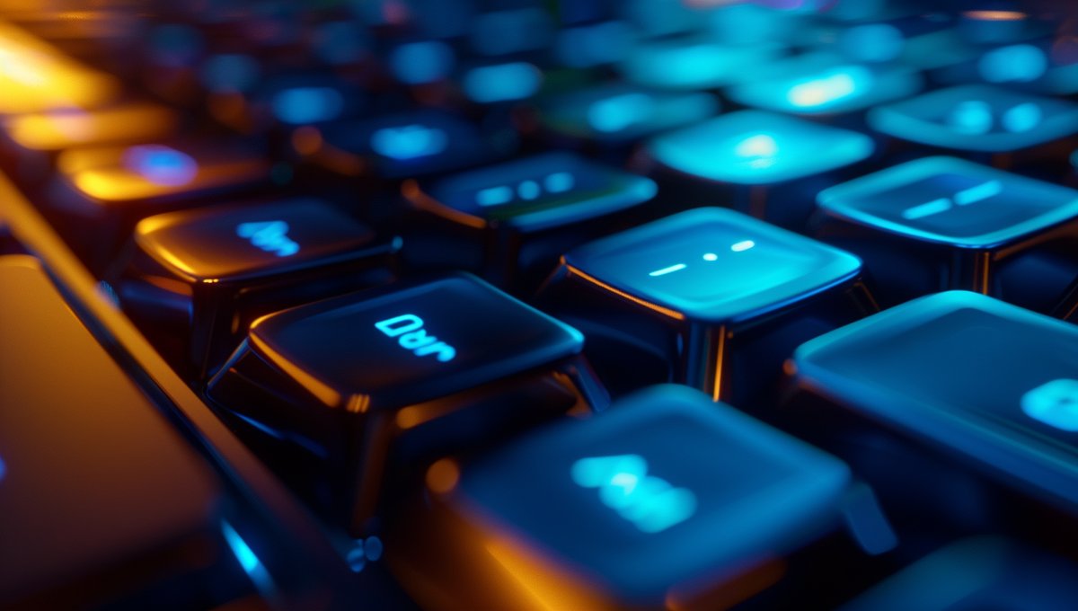 Gros plan sur la touche Shift d'un clavier d'ordinateur moderne avec mise en évidence